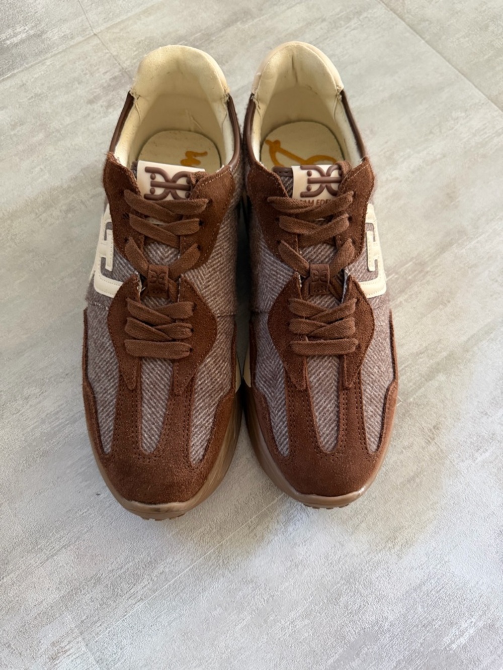 Sam Edelman Tweed Sneakers – Brown/Beige 9.5 - Picture 3 of 8